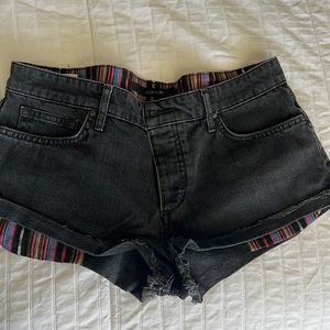 Joe’s jeans faded black denim cutoff shorts